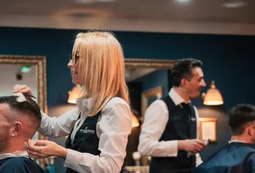 Experienced Barbers in Mens Grooming Terenure Two Barbers cutting Mens Hair in Mens Grooming Terenure